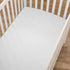 American Baby Company 100% Natural Cotton Fitted Crib Sheet 52" x 28" - Soft, Breathable, Hypoallergenic & Gentle Toddler Bed Sheet, White, Neutra...