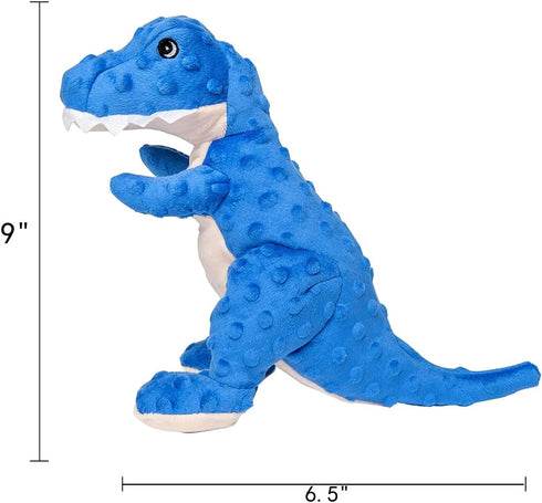 Dog Toys Dinosaur Dog Toy Blue Stuffed Animals Chew Toy Plush Squeaky Dog Birthday Toys for Small Large Big Dogs...
