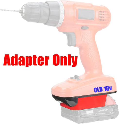 Adapter Running Tools# Fits Black+Decker Old Style 18v Cordless Tools Compatible with Milwaukee M18 (Not Old V18) Lithium Batteries - Adapter Only...