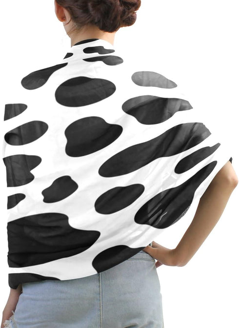 ALAZA Use4 Fashion Cow Print Chiffon Silk Long Scarf Shawl Wrap...