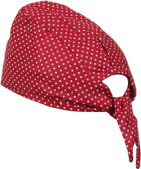 BISMAADH Bamboo Cotton Polka Dot Printed Patka Durag Headcover Skull Cap...