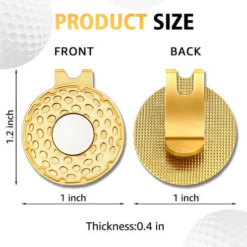 Hole in One Club Black Gold Golf Ball Marker with Hat Clip, Funny Golf Accessories for Men Women, Christmas Father's Day Birthday Gifts for Golf F...