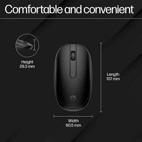 HP 240 Bluetooth® Mouse, Lock On with Bluetooth® 5.1 Wireless connectivity, Super Accurate Tracking at 1600 DPI, Sleek ambidextrous Design with Th...