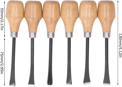 Hand Carving Tool Set, Gouges and Woodworking Chisel Set Wood Carving Chisel Set Kit Sculpture Hand Tools Hemispherical Handle DIY Art Craft Acces...