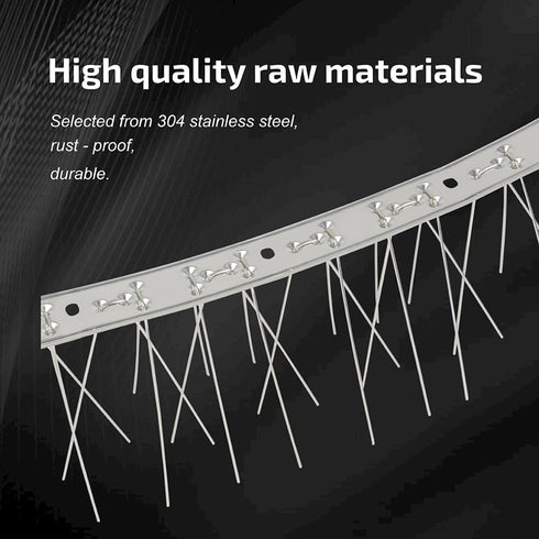 Bird Spike Pigeon Repellent: Bird Spike Deterrent Fence with Stainless Steel Base 3pcs(3.24 feet)...