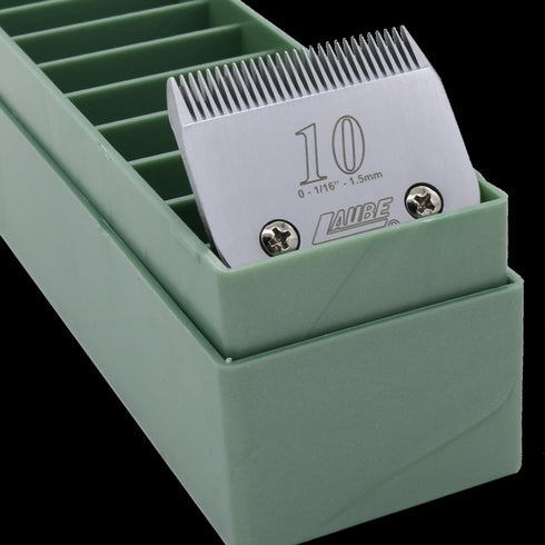 Laube Mini Blade Case for Pet Grooming Clipper Blades - Organizer Fits 12 Blades - Compact Size (9.25" x 2.25" x 2.25") - Detachable Snap On Lid -...