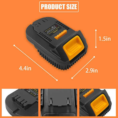 AR20DL Adapter for Ridgid to for Dewalt 20V, URUN Battery Adapter Converter for Ridgid AEG 18V Hyper Li-ion Battery Work on Dewallt 20V Power Tool...