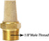 Quickun Air Pneumatic Mufflers, 1/8" Male Thread Sintered Bronze Exhaust Muffler Silencer (Pack of 3)...