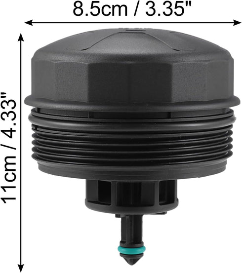 X AUTOHAUX Black Car Oil Engine Filter Housing Cap Cover for BMW 128i 135i 228i 320i 328i 335i X1 X3 11-42-7-525-334...