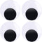 Sunmns 4 Inch Large Sized Plastic Wiggle Eyes with Self Adhesive for Craft Decorations, 4 Pack...
