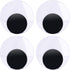 Sunmns 4 Inch Large Sized Plastic Wiggle Eyes with Self Adhesive for Craft Decorations, 4 Pack...