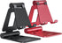 Nulaxy 2 Pack Dual Folding Cell Phone Stand, Fully Adjustable Foldable Desktop Phone Holder Cradle Dock Compatible with Phone 14 13 12 Pro Xs Xs M...