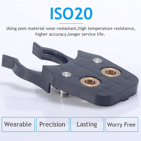 HOZLY ISO20 Tool Holder Clamp Iron+ABS Flame Proof Rubber Claw...