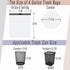 4 Gallon Trash Bag, Small Drawstring Trash Bags, 15 Liter White Garbage Bags, 72 Count...