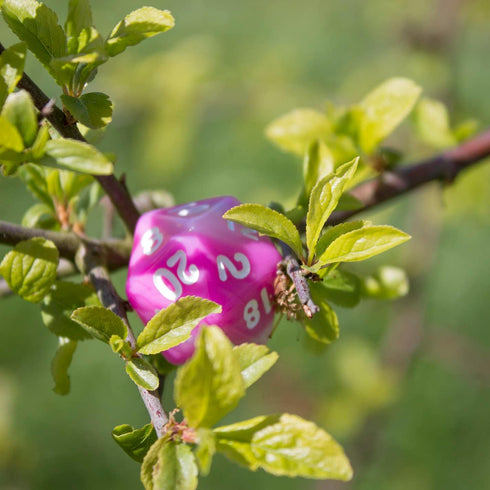 Pink and White DND Dice - 'Cherry Blossom'...
