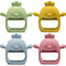 4 Packs Baby Teething Toy Silicone Teething Toys for Babies Over 6 Months Anti Dropping Wrist Hand Teethers Mitten Chick Baby Chew Toys for Suckin...