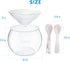 ThougrLyh Caviar Server Set Glass Caviar Dish with 2 Pcs Shell Caviar Spoons Chiller Server with Ice Holder for Shrimp Ice Cream Martinis and Cock...