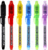 MALEDEN Invisible Ink Pen, Upgraded Spy Invisible Ink Pen with UV Light Magic Marker for Secret Message and Kids Halloween Goodies Bags Toy (6pcs)...