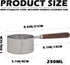 Saucepan with Pour Spouts Stainless Steel Handheld Oil Pan Sauce Pans Small Nonstick Milk Pot Kitchen Tool Sauce Pans for Milk Butter Sauce?250ml?...