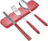 Travel Utensils Portable Silverware Cutlery Set Stainless Steel Reusable Flatware Portable Fork Spoon Chopsticks with Case for Camping Picnic Hiki...