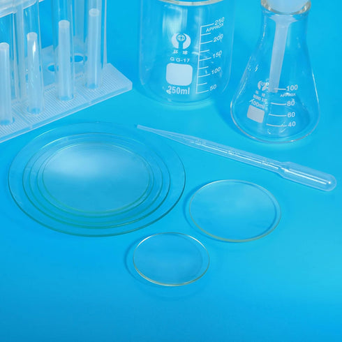 PATIKIL 100 mm Diameter Watch Glass, 3 Packs Beaker Cover Smooth Edges Chamfered Arc for Laboratory, Transparent...