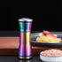 Rainbow Salt And Pepper Shakers, Kyraton Titanium Plating Stainless Steel Salt And Pepper Grinders Refillable Pepper Grinder, Pepper Mill, Salt Gr...