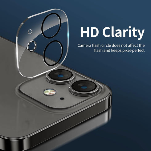 NEW'C 4 Pack, 2 Pack Screen Protector for iPhone 12 Mini + 2 Pack Camera Lens Protector, Sensor Protection,Case Friendly Tempered Glass Film...