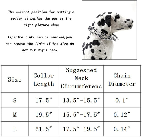 New Prong Dog Collar Metal Prong Dog Training Dog Collar with Metal Quick Release Pet Collar for Dogs Large Size...