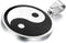 Flongo Men's Vintage Stainless Steel Black Silver Yin Yang Pendant Necklace, 22 inch Chain, Tai Chi Yin Yang Pendant Balance Symbol Necklace...