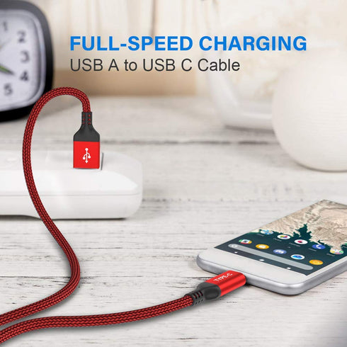 AkoaDa [3 Pack USB C Cable 10ft, USB C Charger Cable 10 Ft Fast Nylon Braided Cord Compatible with Samsung Galaxy Note 9 8 S21 S20 S10 10 Plus,LG ...