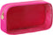 Medium Preppy Transparent Makeup Pouch Women Travel Clear TPU and Nylon Cosmetic Pouch (Medium, HotPink)...