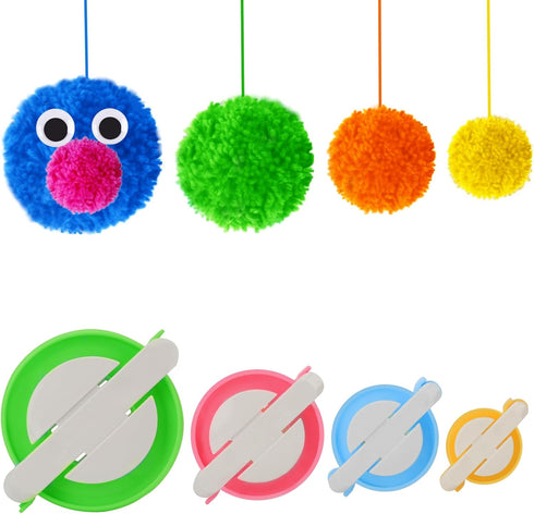 Pom pom Maker, 4 Sizes Pom-pom Maker Fluff Ball Weaver Needle Craft DIY Wool Knitting Craft Tool Set for Kids and Adult (4)...