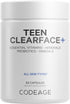 Codeage Teen Clearface Adolescent Face, Skin & Pimples, Vitamins A, C, D3, E, Pantothenic Acid, Niacin, Zinc Supplement Teenagers, Probiotics, L-L...