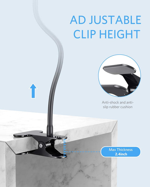 BESTEK BTIH600BK Gooseneck Phone Holder, Lazy Bracket 360° Swivel for iPhone and Other Smart Phones for Bedroom, Office, Bathroom, Kitchen, Black...