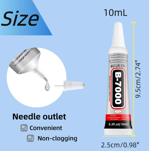 B7000 glue clear with precision tip for crafts phone shoes leather jewelry metal stone rhinestones and fabric glue permanent?4X10ml/0.3fl.oz?...