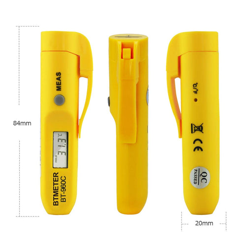 Mini Digital Infrared Thermometer - BTMETER BT-960C Temperature Pen with Pocket Clip Instant Read to 527? Auto Off for Meat Candy Cooking Food Gri...