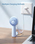 Portable Handheld Mini Fan, 3 Speeds Personal Small Fan For Makeup Eyelash, Cute Design Rechargeable Desk Fan With Non-slip Base For Travel, Bedro...