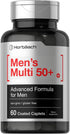 Horbaeach Men's Multivitamin 50 Plus | 60 Caplets | Non-GMO & Gluten Free Supplement...