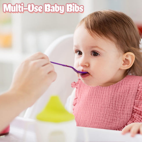 12 Piece Baby Muslin Bibs Bandana Drool Bibs for Boys and Girls Soft Adjustable Baby Bibs Cotton Teething and Drooling Bibs for Baby Toddler Infan...