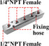 Beduan 5 Way 7 Port 1/2"NPT Input Port 1/4"NPT Output Port Aluminum Air Hose Inline Manifold Block Splitter,Pneumatic Air Compressor Manifold Fitt...