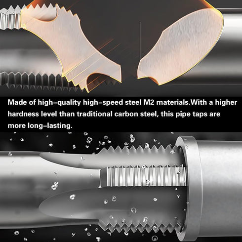 3/4"-14 NPT Pipe Tap, Tapered Pipe Thread Tap High Speed Steel for Conventional Machine Tapping or CNC Tapping Can Tap Steel and Stainless Steel...