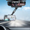 360°Rotatable and Retractable Car Phone Holder, Multifunctional Adjustable Mount, Universal Rearview Mirror Phone Holder for All Mobile Phones (Fo...