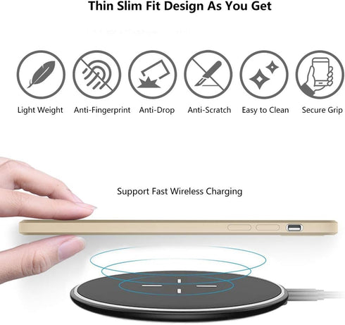 Liquid Silicone Case Compatible with iPhone 12 Mini 5.4", Anti Scratch & Fingerprint, Microfiber Liner Shockproof Soft Full Body Gel Rubber Enhanc...