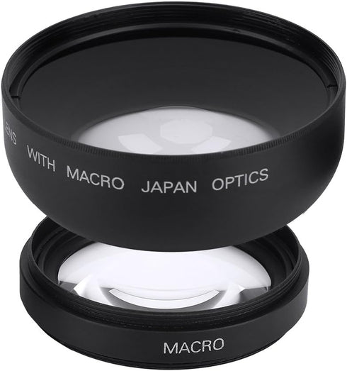 Wide Angle Macro Lens, Camera 52mm 0.45X Magnification Universal Conversion Lens Professional Optical Glass Camera Close Up Lens, for Canon for Ni...