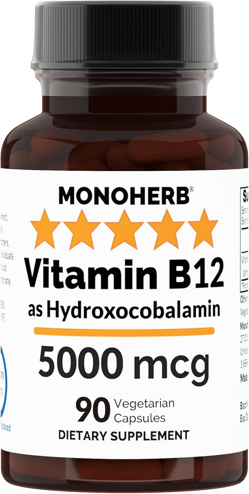 Hydroxo B12 Vitamin 5000mcg, Hydroxocobalamin, Hydroxy B12...