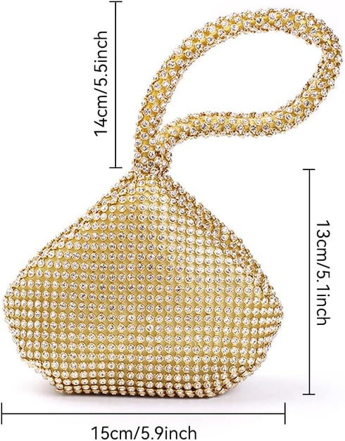 Women's Evening Bags Glitter Rhinestone Triangle Purse Party Prom Wedding Purse...