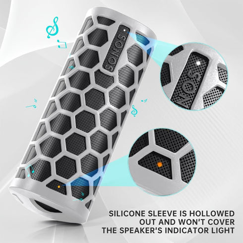 Protective Cover Carrying Silicone Case Compatible with Sonos Roam 2 / Sonos Roam Wireless Portable Bluetooth Speaker (White)...