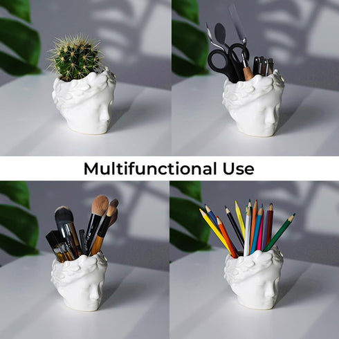Head Planter Ceramic Face Planter Pots for Plants Succulent Planters Unique Planters for Indoor Plants Great for Succulents Fun Planters Cute Plan...