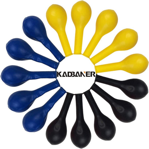 KADBANER Yellow Blue Black Balloons,100 Pack 12 Inch Latex Balloons...