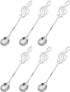 uxcell 6Pcs Stainless Steel Music Note Coffee Spoon Mini Tableware Dessert Spoons Stirring Mixing Spoon for Tea Coffee Cake, 6 Inch Silver...